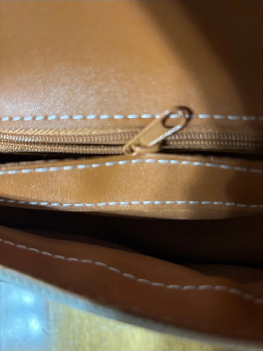 Loulu Canvas and Tan Leather Trim Crossbody Bag with Gold Chain — White/Tan